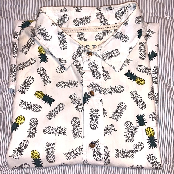 VSTR Pineapple pattern short sleeve button down shirt - Picture 11 of 11